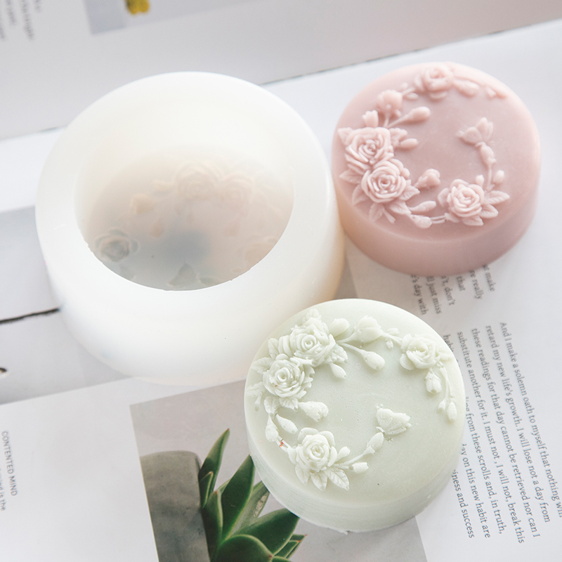Soap Making Scents - 둥근 모양 장미 꽃 수제 비누