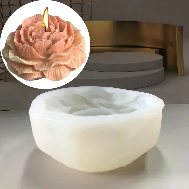 Soap Making Scents - 특대형 3D 꽃 캔들 실리콘 몰드