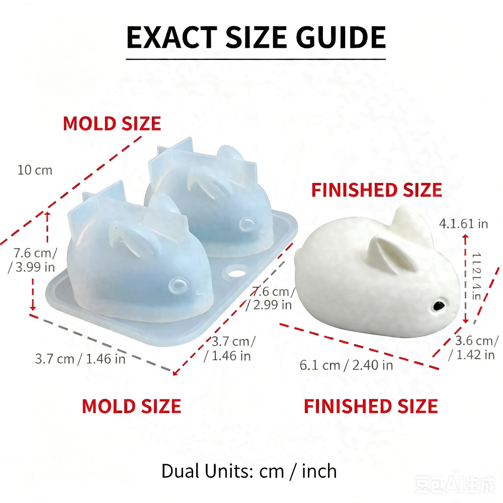 3D 미니 토끼 실리콘 몰드 식품 등급 2구 토끼 모양 - Soap Making Instructions 리뷰 및 가격