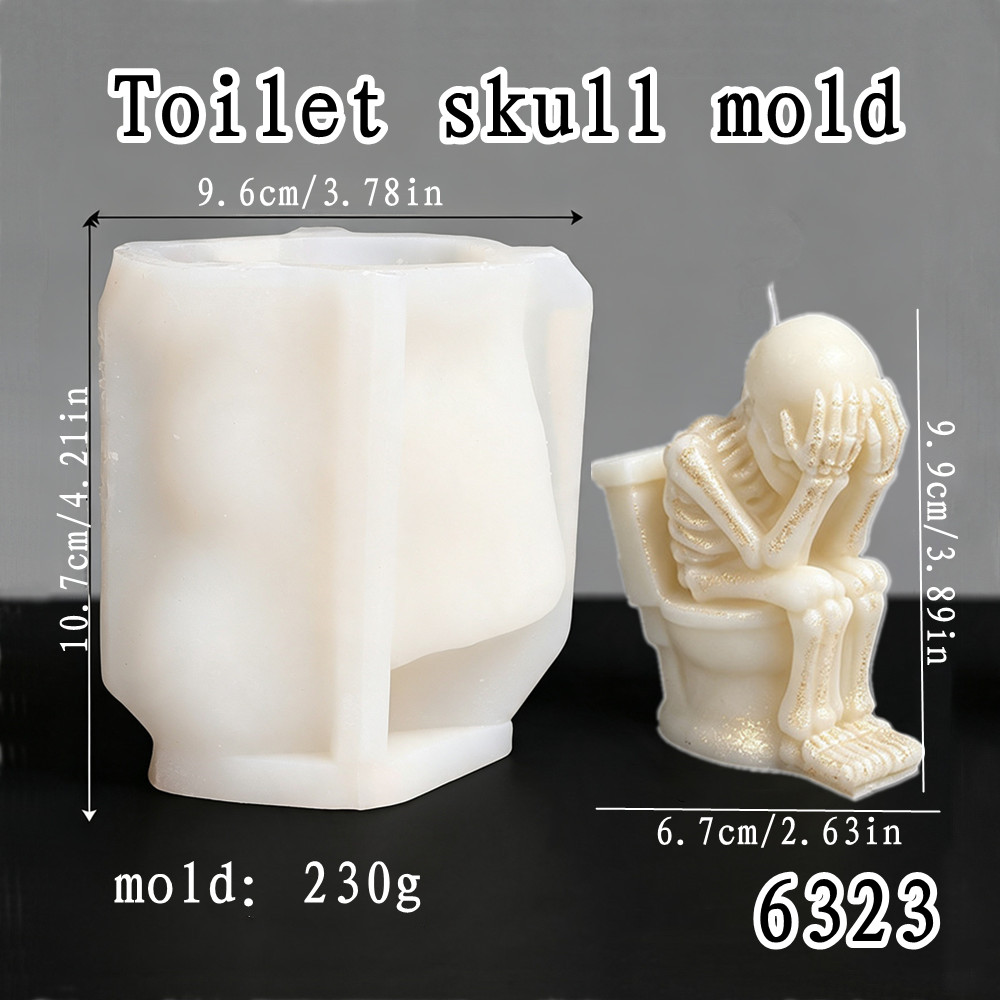 3D 현실적인 해골 모양의 변기 및 욕조 모양 몰드 D - Soap Making Additives 리뷰 및 가격
