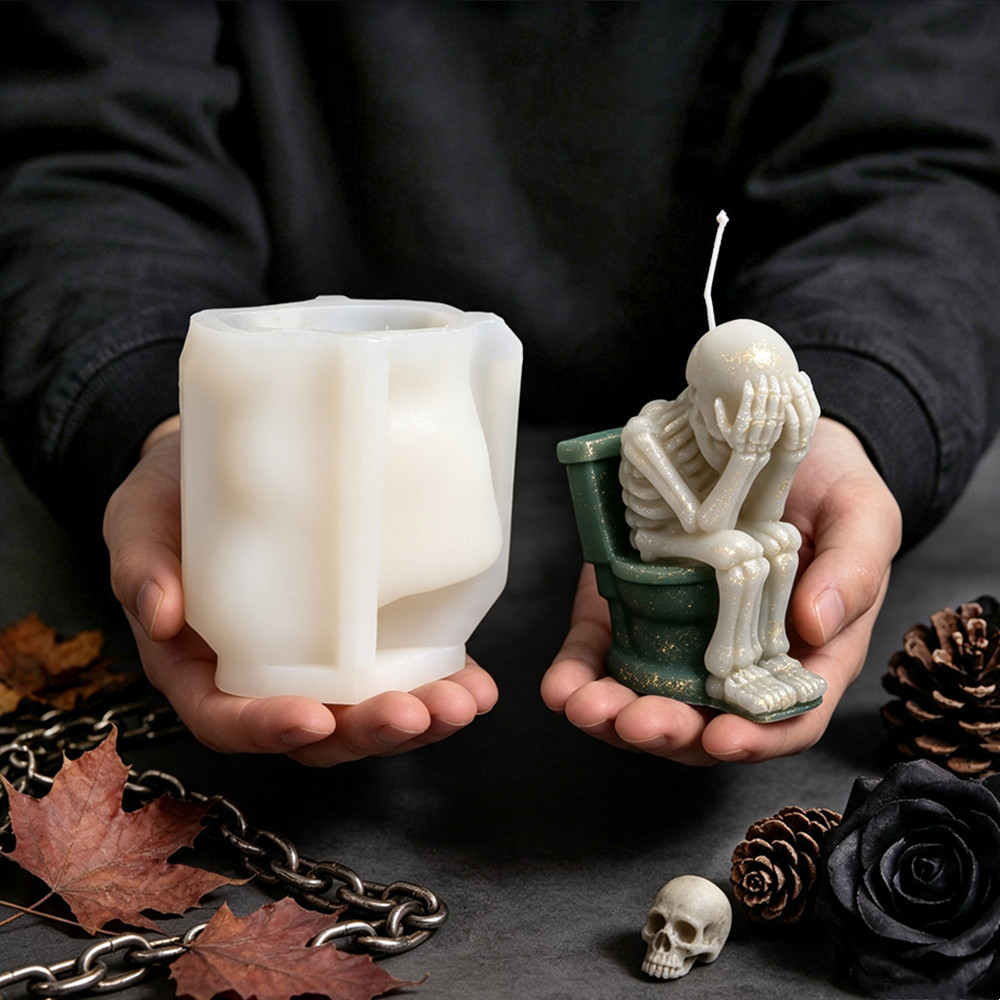 3D 현실적인 해골 모양의 변기 및 욕조 모양 몰드 D - Soap Making Additives 리뷰 및 가격