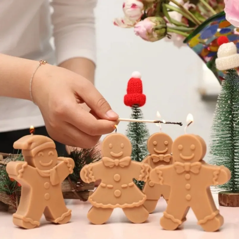 3D 미소 진저 브레드 남자 실리콘 양초 금형 DIY  - Soap Making For Beginners 리뷰 및 가격