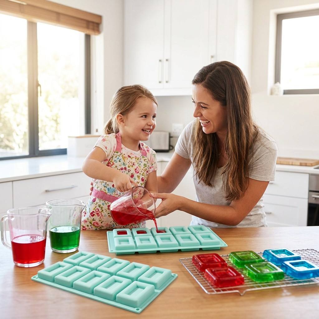 논스틱 10홀 직사각형 실리콘 베이킹 몰드 유연한 테두 - Soap Making Instructions 리뷰 및 가격