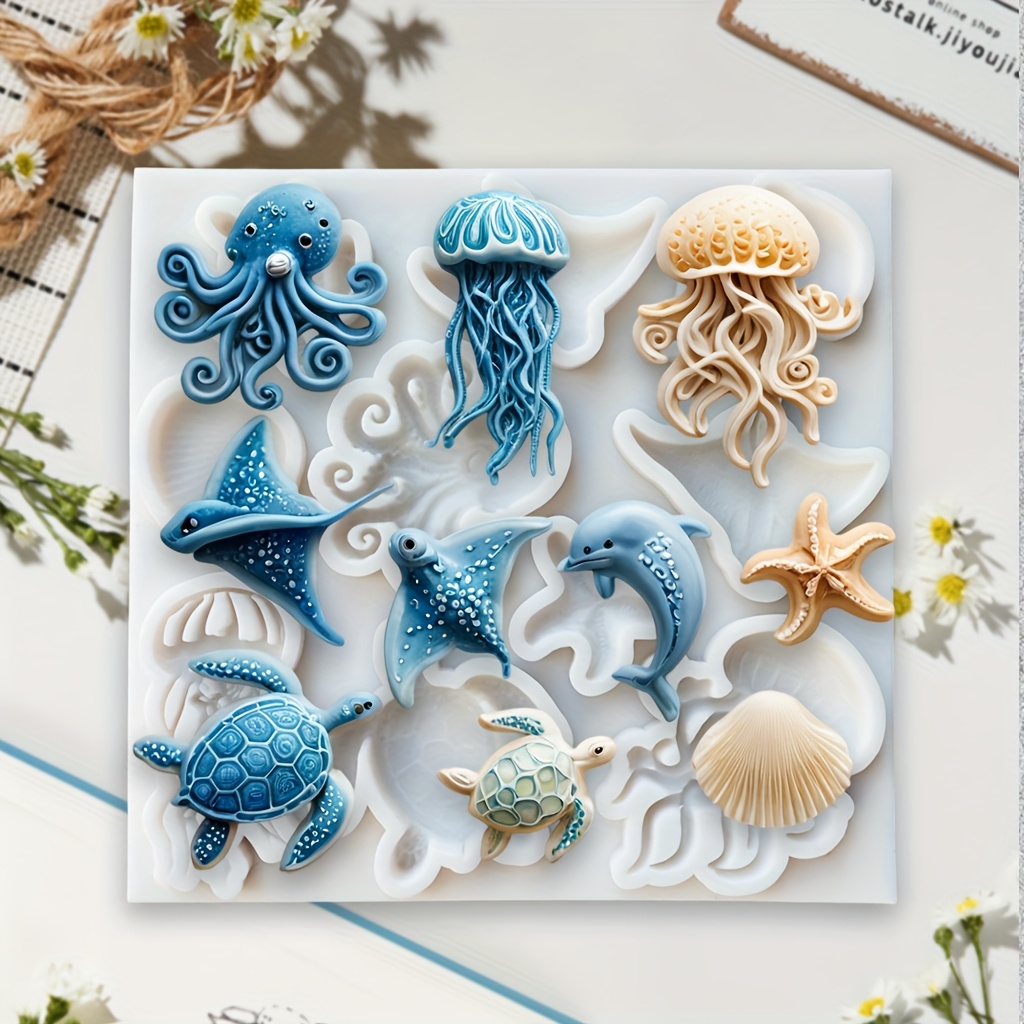 바다 동물 실리콘 몰드 문어 해파리 돌고래 거북이 퐁당 - Soap Making Book 리뷰 및 가격