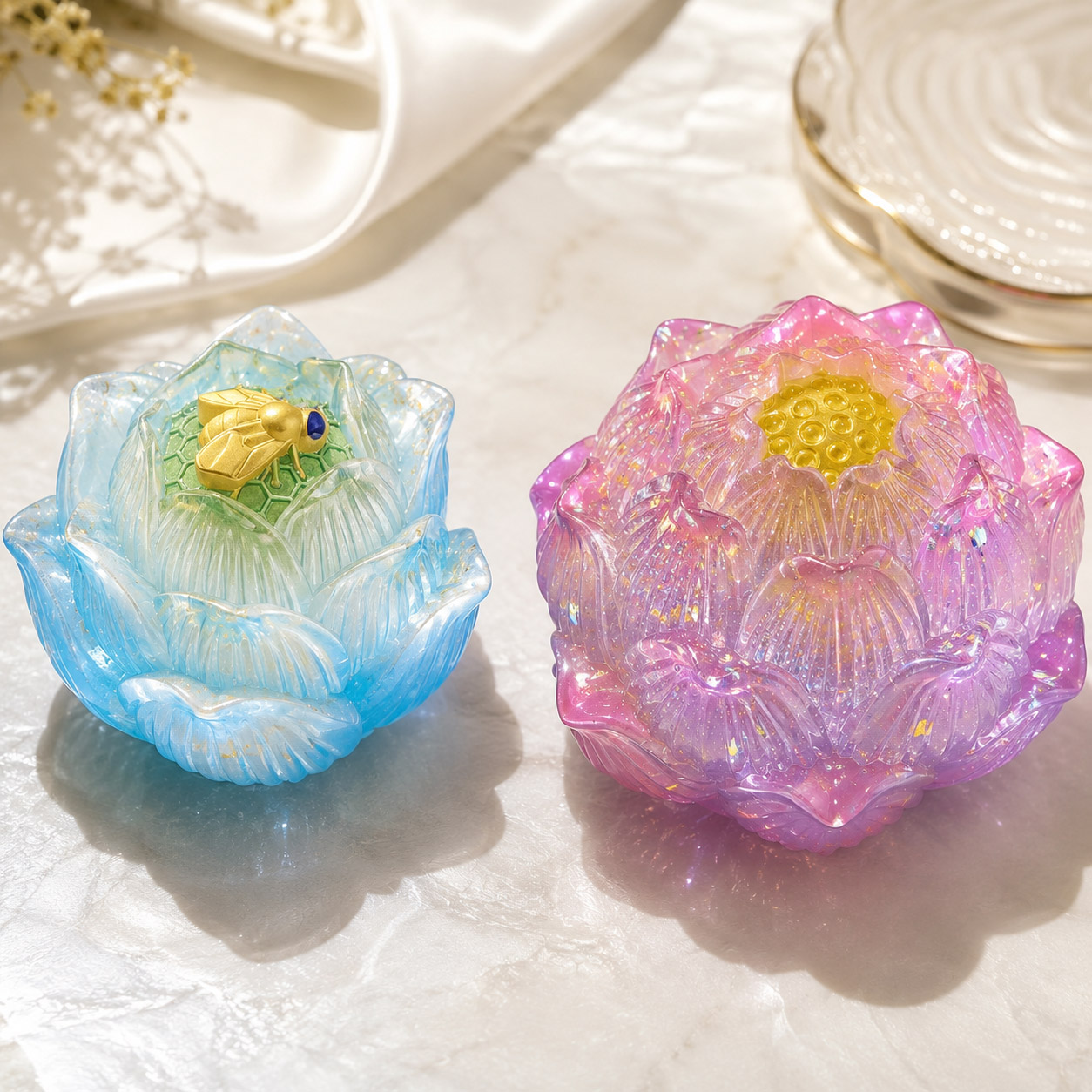 S0314 꿀벌 연꽃 실리콘 몰드 DIY 수제 레진 주 - Soap Making Scents 리뷰 및 가격