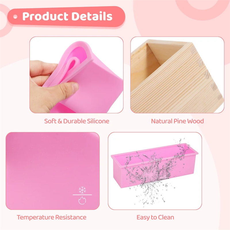 직사각형 실리콘 비누 몰드 나무 상자 포함 DIY 수제 - Soap Making Book 리뷰 및 가격