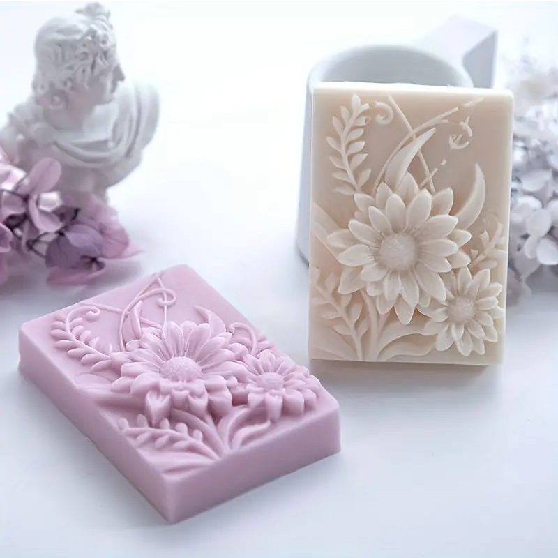 3D 꽃 사각형 비누 실리콘 금형 직사각형 수제 향기로 - Soap Making Scents 리뷰 및 가격
