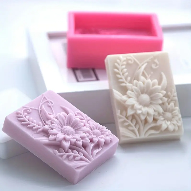 3D 꽃 사각형 비누 실리콘 금형 직사각형 수제 향기로 - Soap Making Scents 리뷰 및 가격