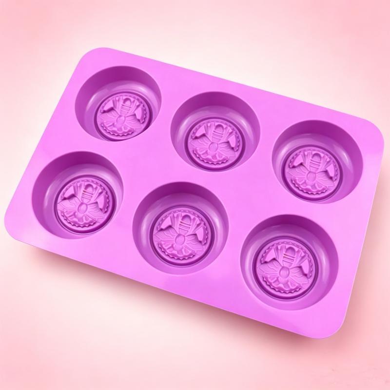 새로운 6구 원형 벌집 패턴 실리콘 비누 몰드 DIY  - Soap Making Additives 리뷰 및 가격