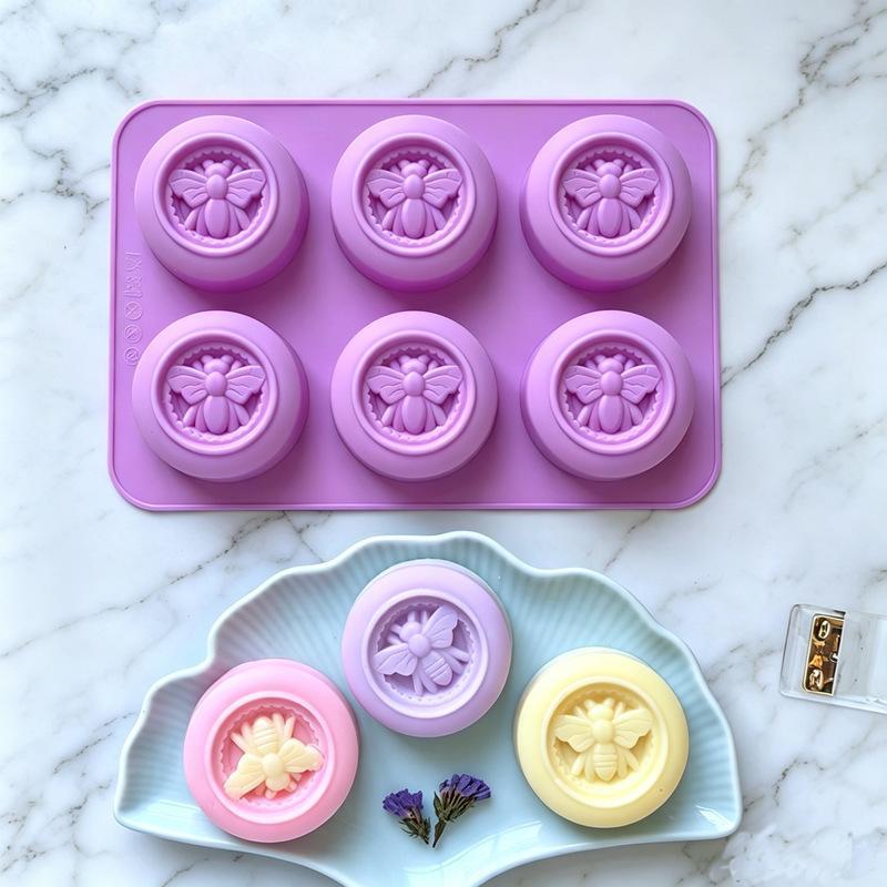 새로운 6구 원형 벌집 패턴 실리콘 비누 몰드 DIY  - Soap Making Additives 리뷰 및 가격