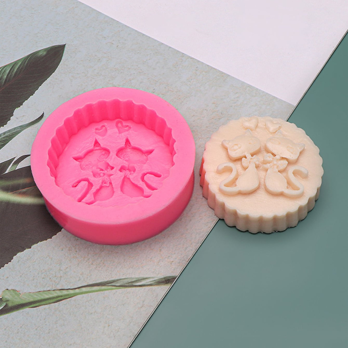 1피스 실리콘 고양이 비누 몰드 - 원형 DIY 양초  - Soap Making Instructions 리뷰 및 가격