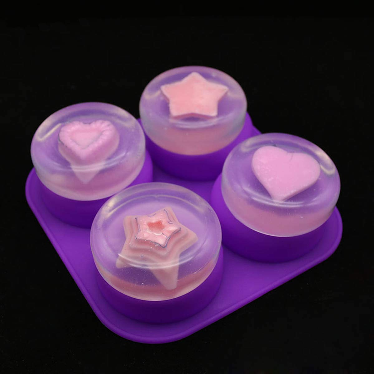 1-2개입 4구 재사용 가능한 원형 실리콘 비누 몰드  - Soap Making For Beginners 리뷰 및 가격