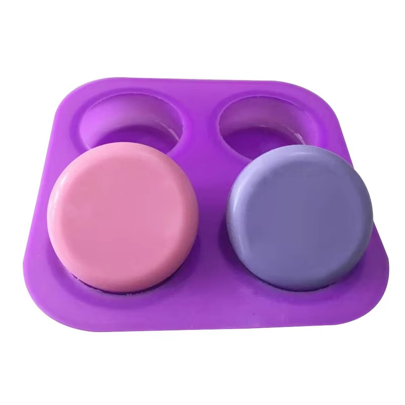 1-2개입 4구 재사용 가능한 원형 실리콘 비누 몰드  - Soap Making For Beginners 리뷰 및 가격