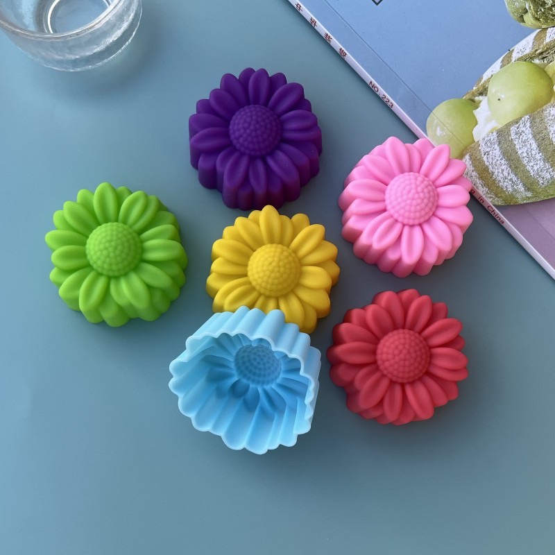 6개 세트, 눌어붙지 않는 꽃 모양 실리콘 몰드, 초콜 - Soap Making Handmade 리뷰 및 가격