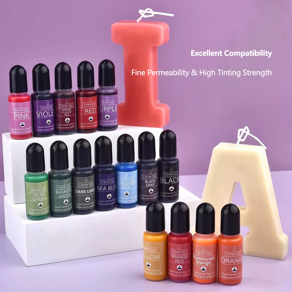 10ml 고색도 캔들 액상 염료 멀티컬러 DIY 색소, - Soap Making Additives 리뷰 및 가격